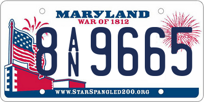 MD license plate 8AN9665
