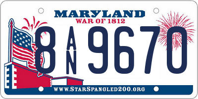 MD license plate 8AN9670