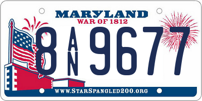 MD license plate 8AN9677