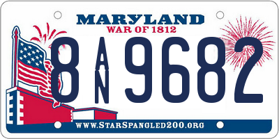 MD license plate 8AN9682
