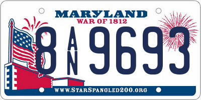 MD license plate 8AN9693