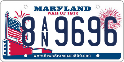 MD license plate 8AN9696