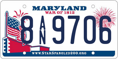 MD license plate 8AN9706