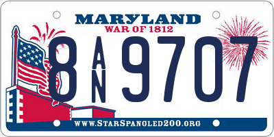 MD license plate 8AN9707