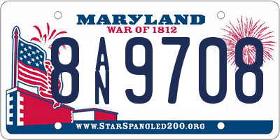 MD license plate 8AN9708