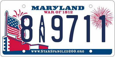 MD license plate 8AN9711