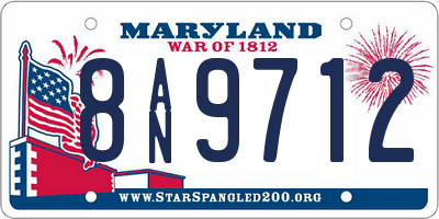 MD license plate 8AN9712