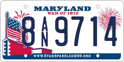 MD license plate 8AN9714