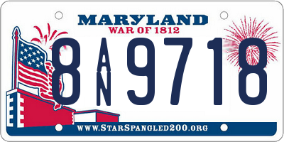 MD license plate 8AN9718