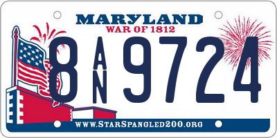MD license plate 8AN9724