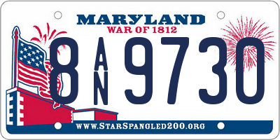 MD license plate 8AN9730