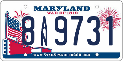MD license plate 8AN9731