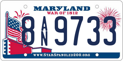 MD license plate 8AN9733