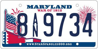 MD license plate 8AN9734