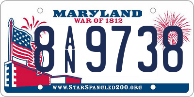 MD license plate 8AN9738