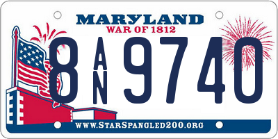MD license plate 8AN9740