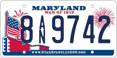 MD license plate 8AN9742