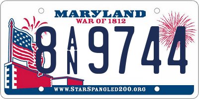 MD license plate 8AN9744