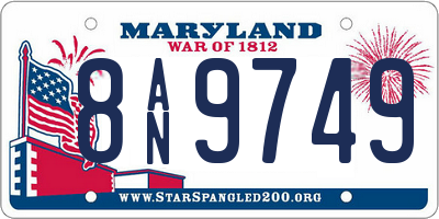 MD license plate 8AN9749