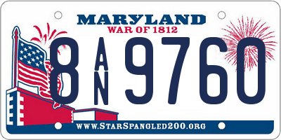 MD license plate 8AN9760