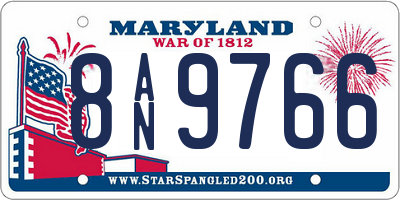 MD license plate 8AN9766