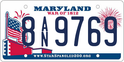 MD license plate 8AN9769