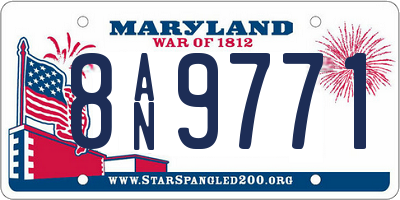 MD license plate 8AN9771