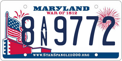 MD license plate 8AN9772