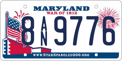 MD license plate 8AN9776
