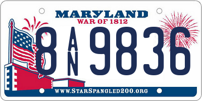 MD license plate 8AN9836