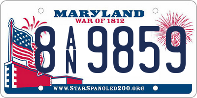 MD license plate 8AN9859