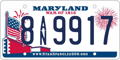 MD license plate 8AN9917