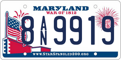 MD license plate 8AN9919