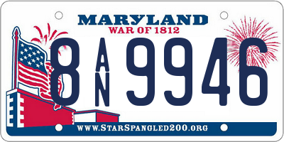 MD license plate 8AN9946