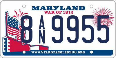 MD license plate 8AN9955