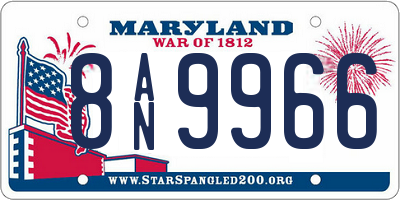 MD license plate 8AN9966