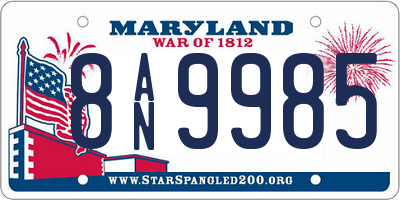 MD license plate 8AN9985