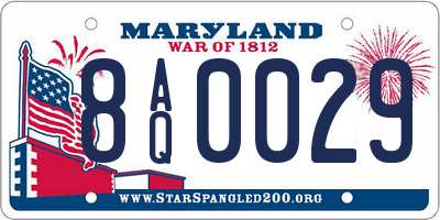 MD license plate 8AQ0029