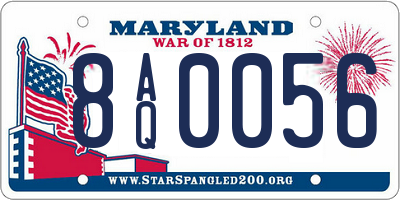 MD license plate 8AQ0056