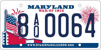 MD license plate 8AQ0064