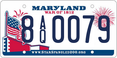 MD license plate 8AQ0079