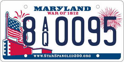 MD license plate 8AQ0095