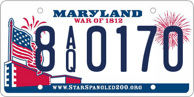 MD license plate 8AQ0170