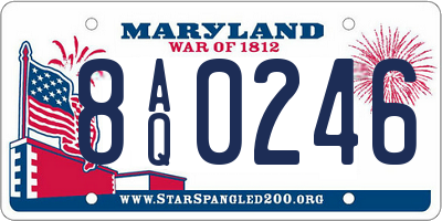 MD license plate 8AQ0246