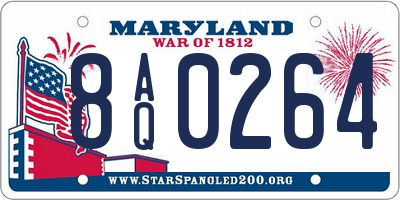 MD license plate 8AQ0264