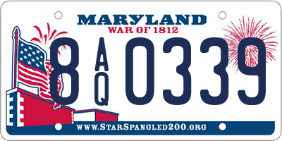 MD license plate 8AQ0339