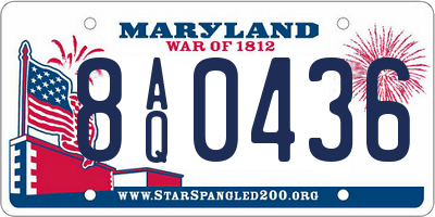 MD license plate 8AQ0436