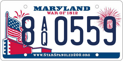 MD license plate 8AQ0559