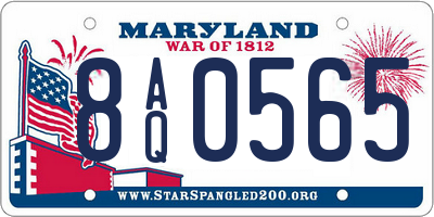 MD license plate 8AQ0565