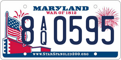 MD license plate 8AQ0595
